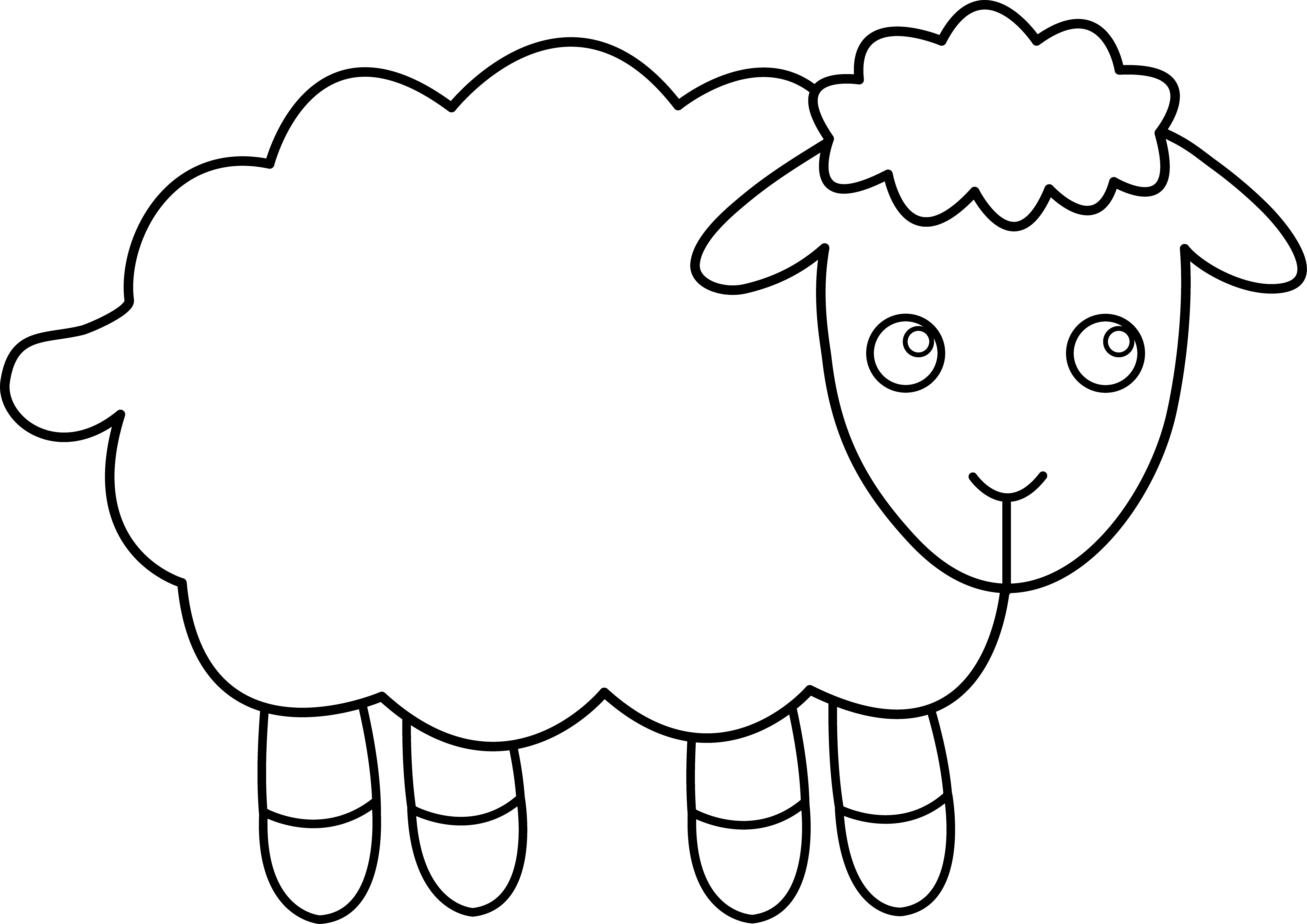 Lamb and cross clip. Clipart sleeping outline