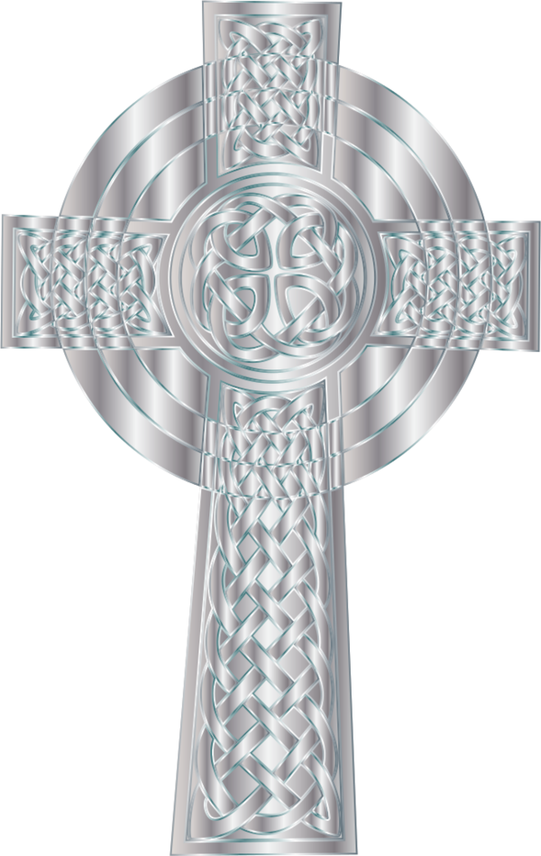 clipart cross silver