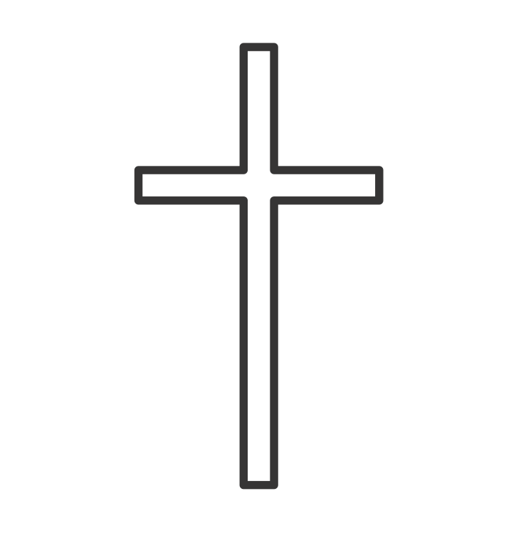 Free cross outline download. Crucifix clipart simple