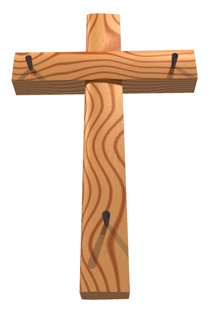 clipart cross wood