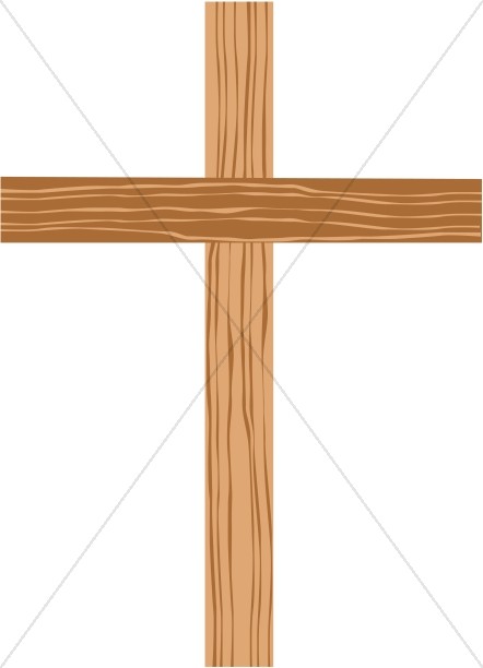 Wooden with shades of. Cross clipart brown