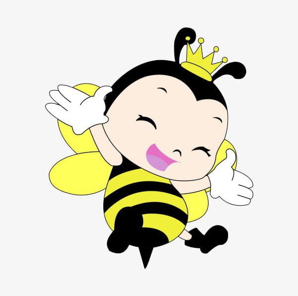 Yellow png an . Crown clipart bee