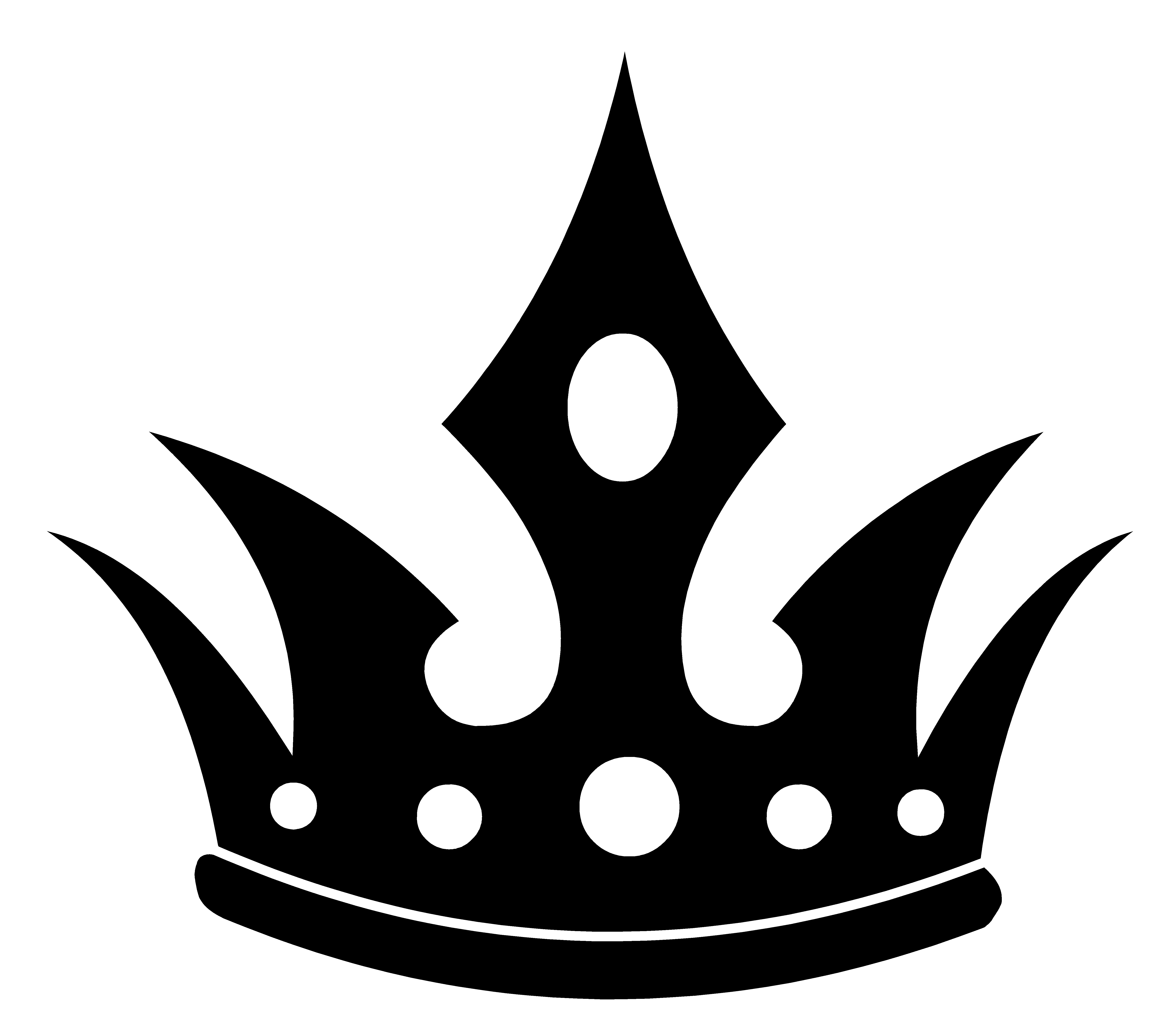 clipart crown black and white