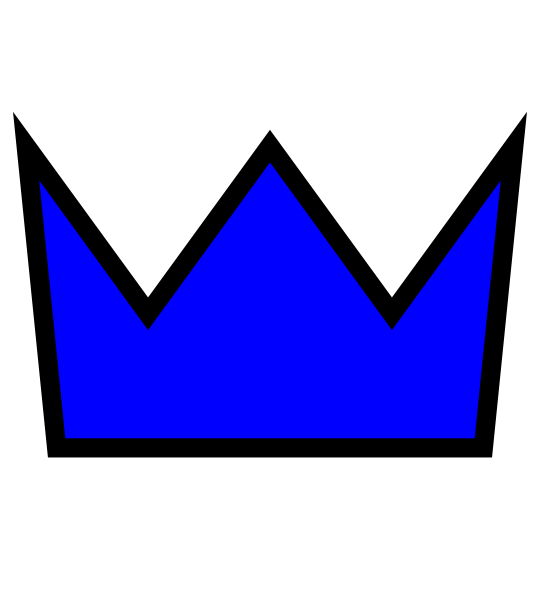 clipart crown blue