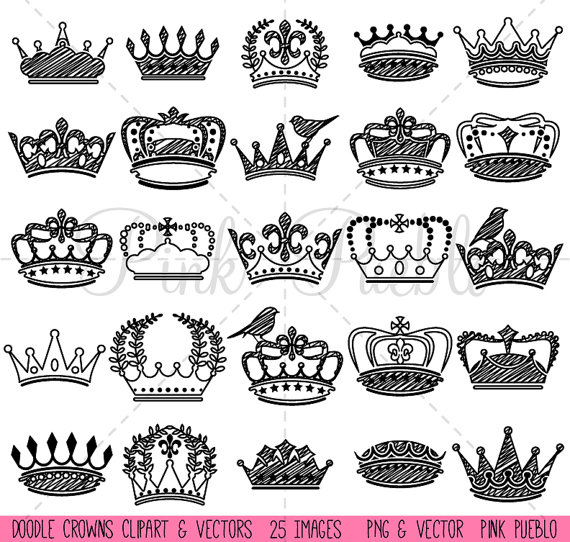 Clipart crown doodle. Clip art and vectors