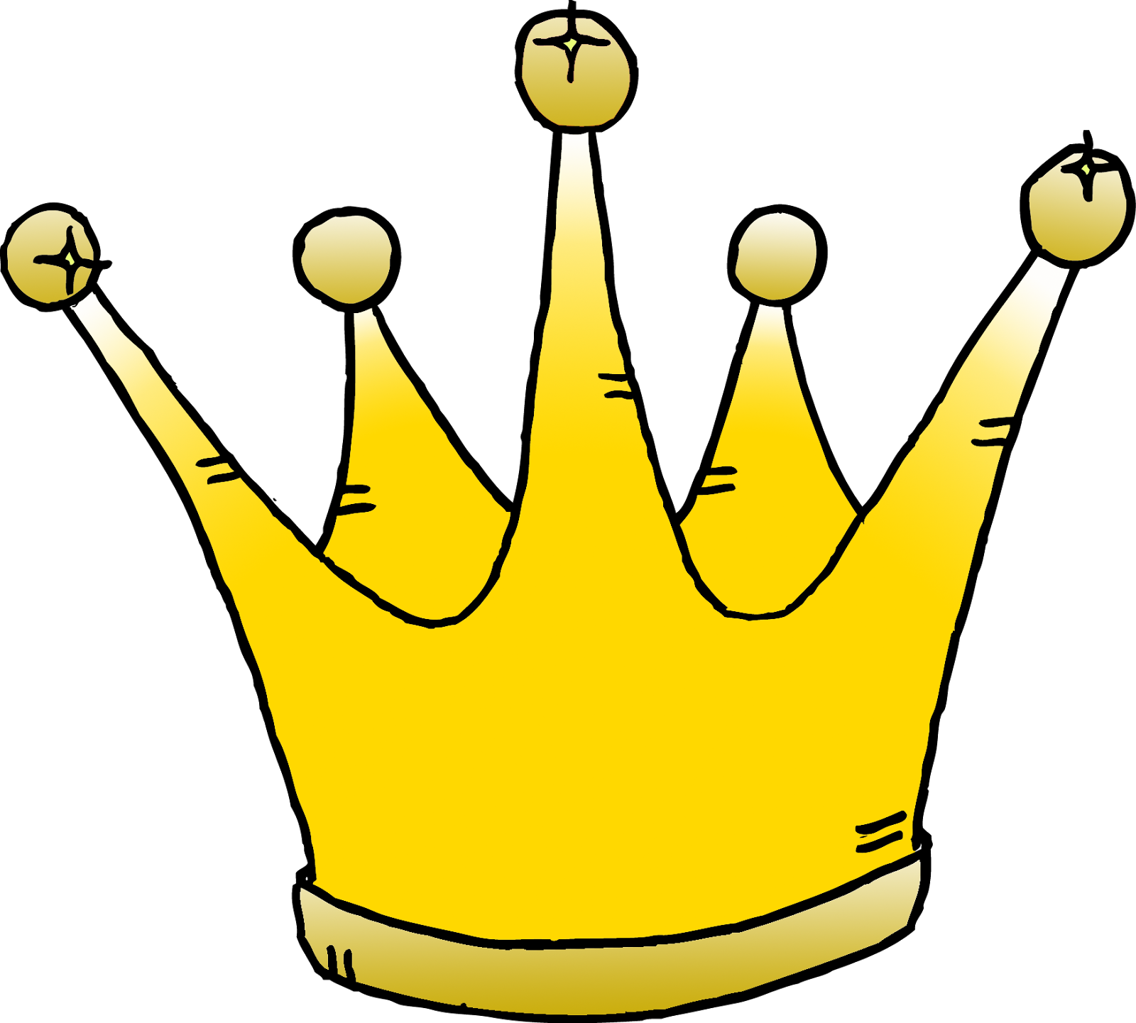 Pencil and in color. Clipart crown fairytale