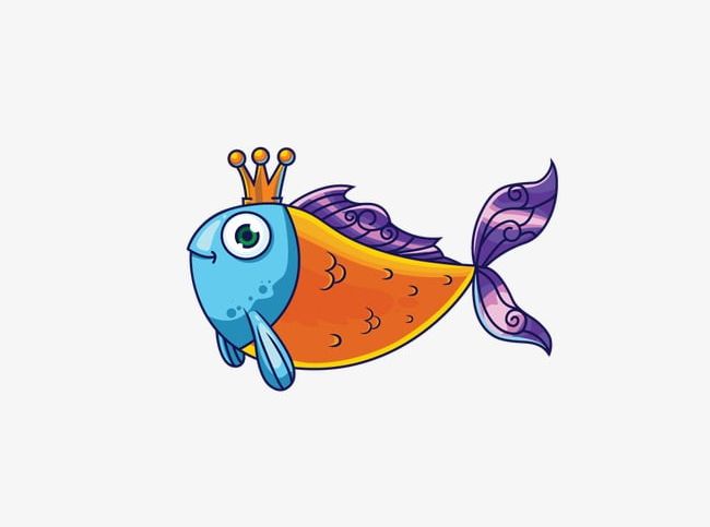 clipart crown fish