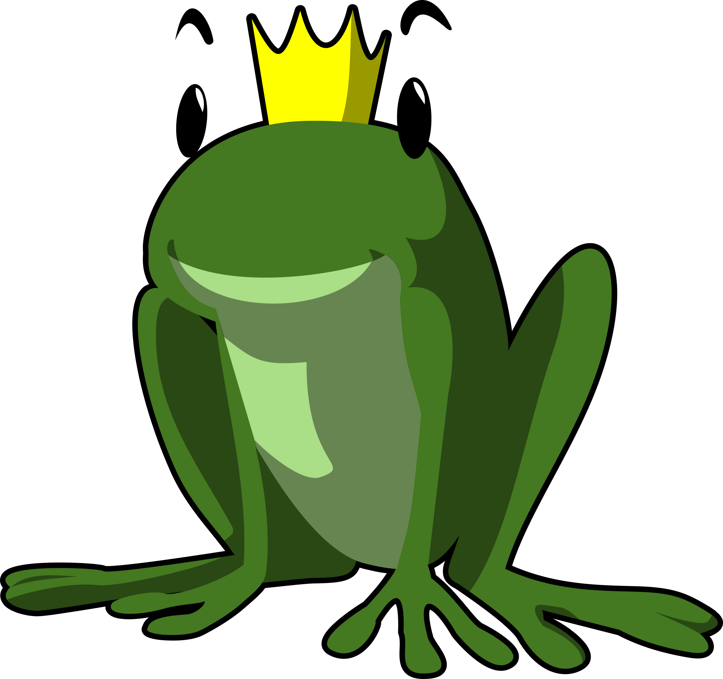 clipart crown frog
