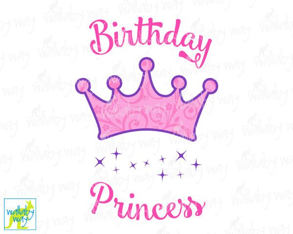 Clipart crown happy birthday. Princess printable iron on