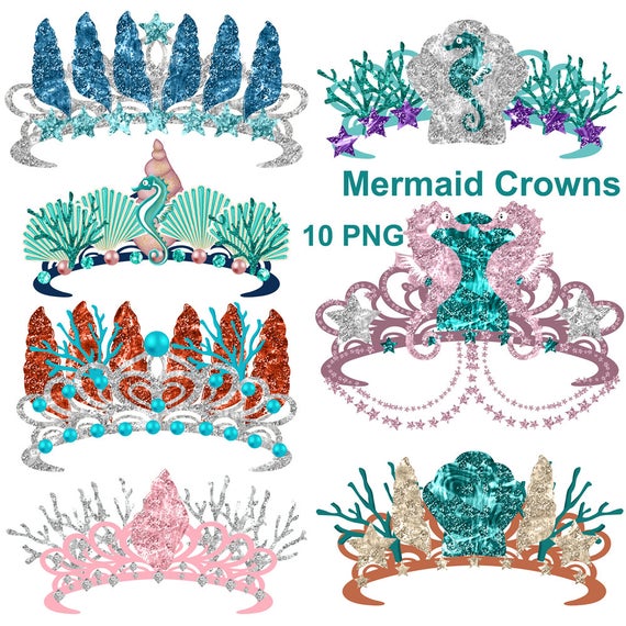 clipart crown mermaid
