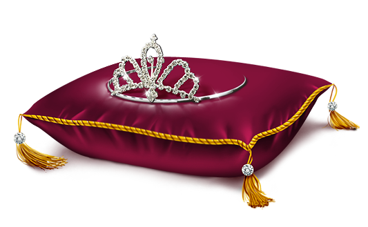 Red princess png picture. Clipart crown pillow