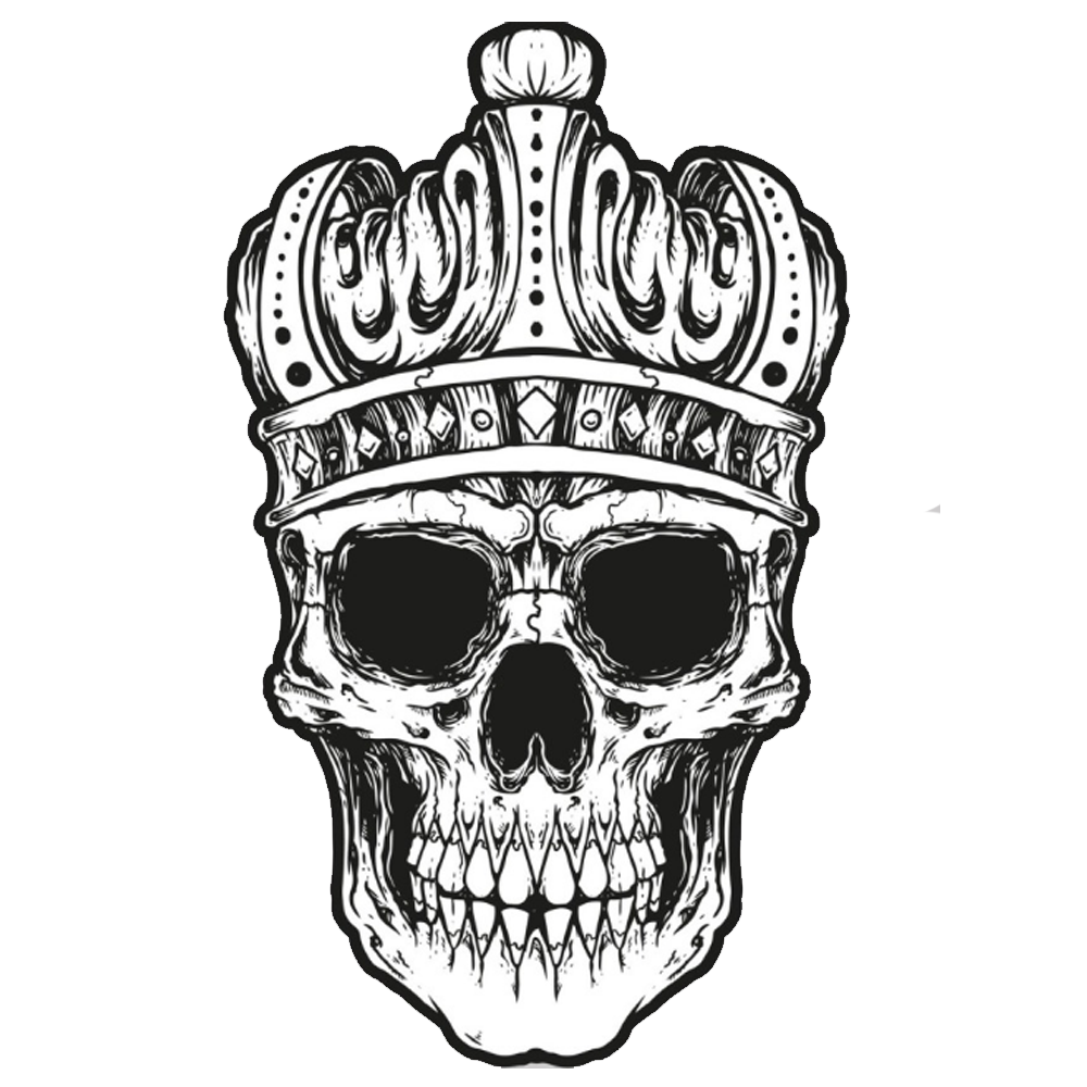 Skull clip art with. Clipart crown pillow