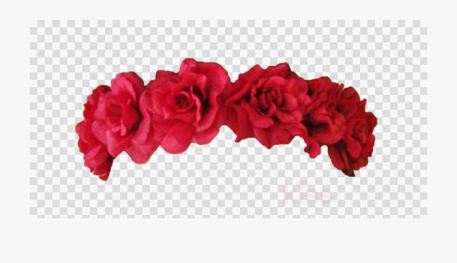 Flower crown png red. Rose clipart headband