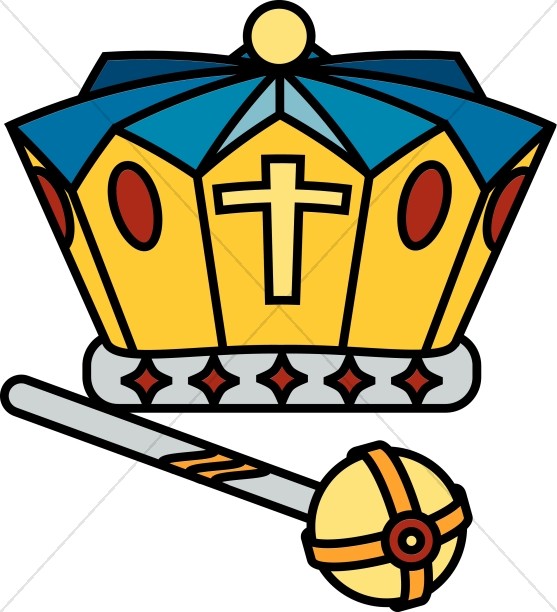 crown clipart scepter