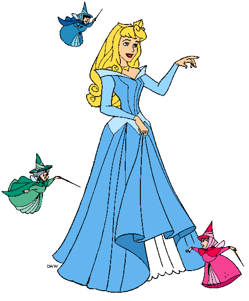 Flora fauna and merryweather. Fairy clipart blue fairy