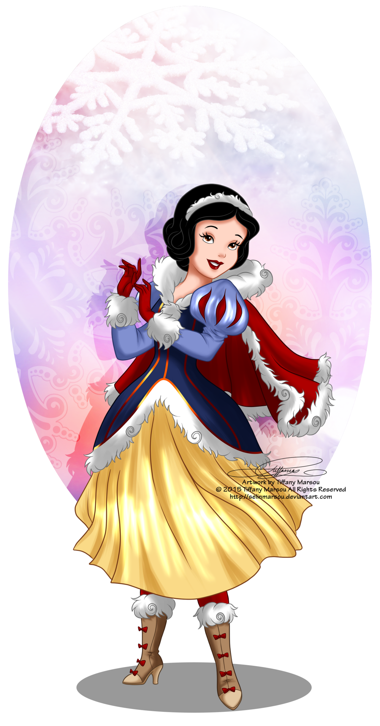 Princess snow white by. Fashion clipart winter