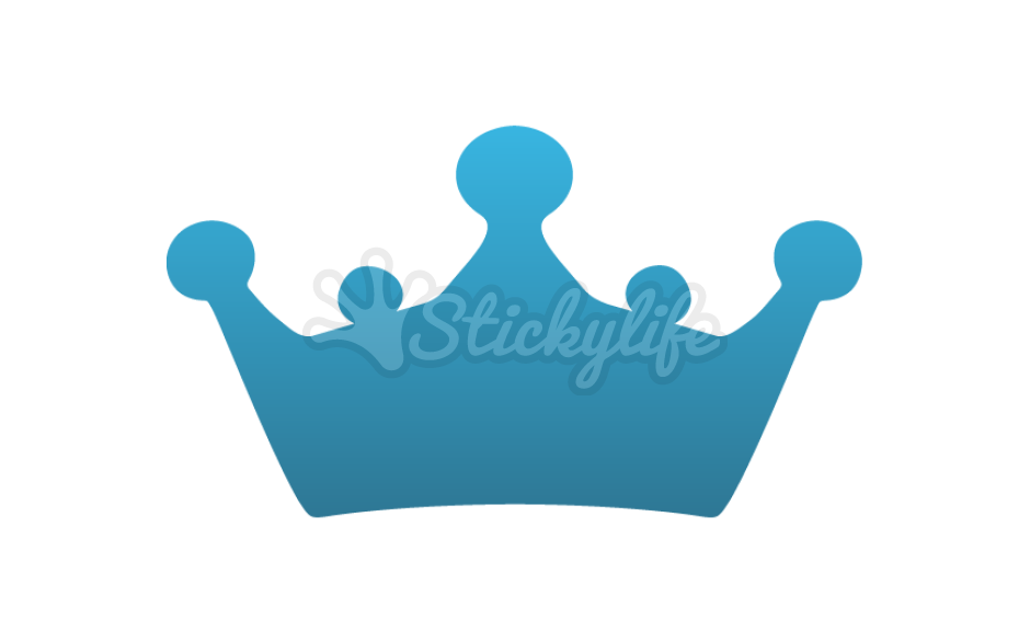 Clipart crown teal. Decals custom shaped window