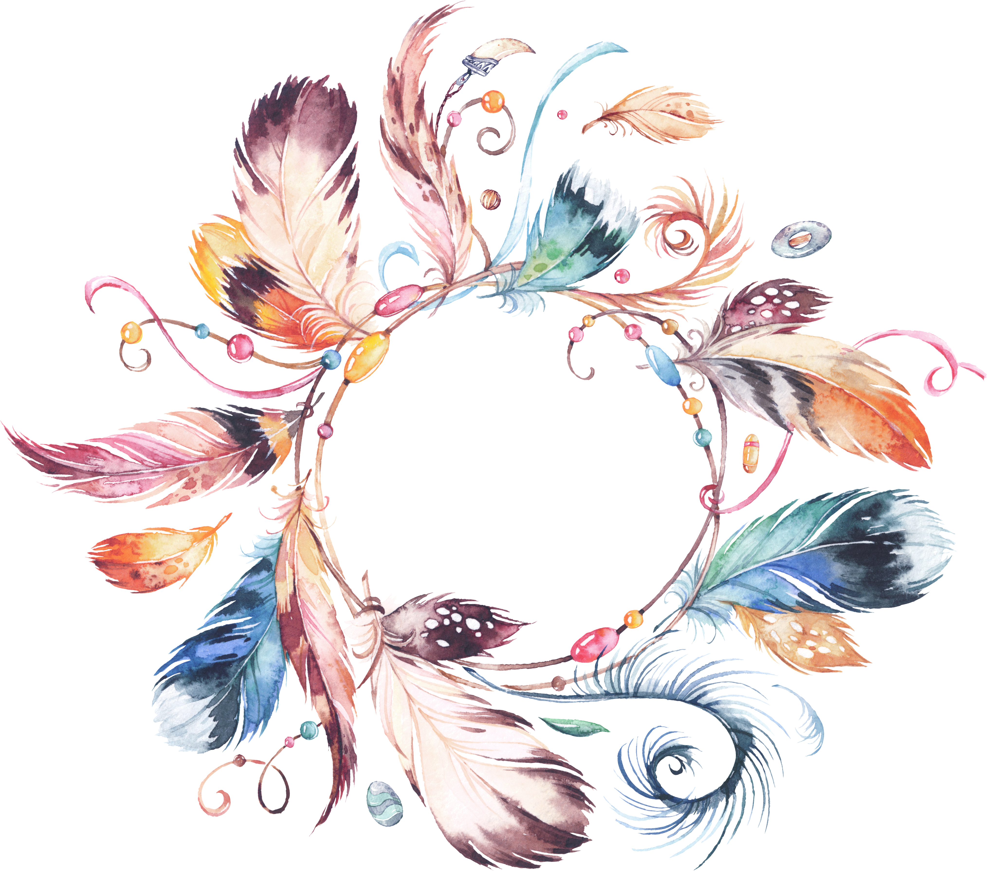 garland clipart feather