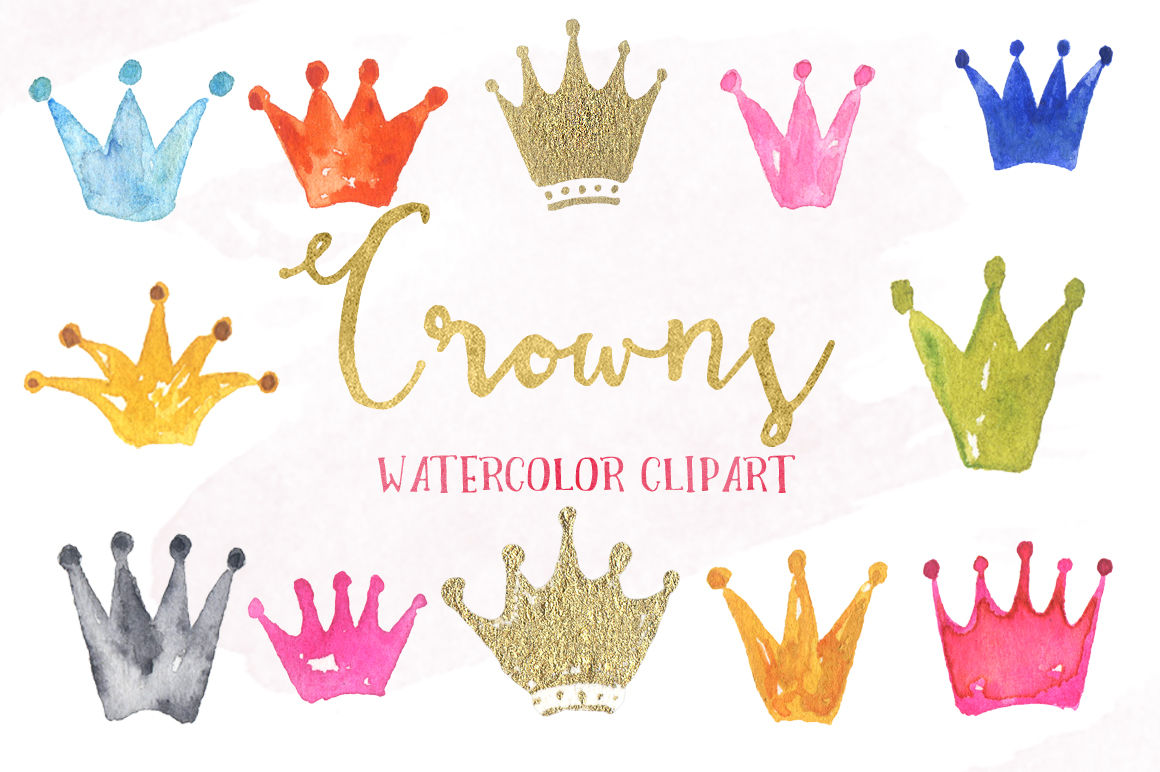 crown clipart watercolor