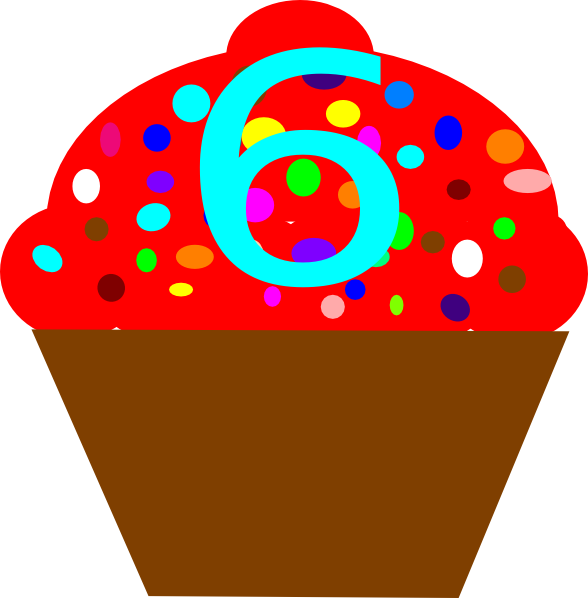 number 6 clipart 6 year