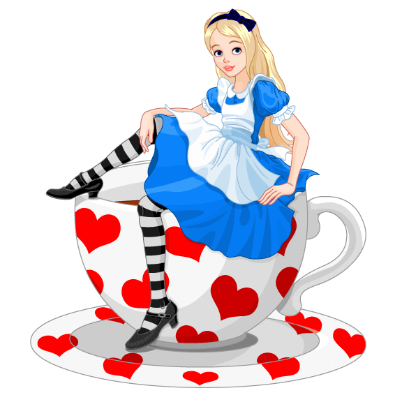 clipart cup alice in wonderland