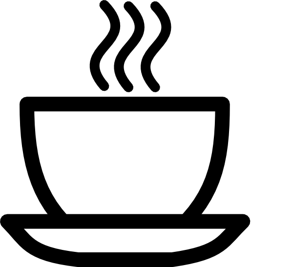 Cup of water panda. Soup clipart black and white