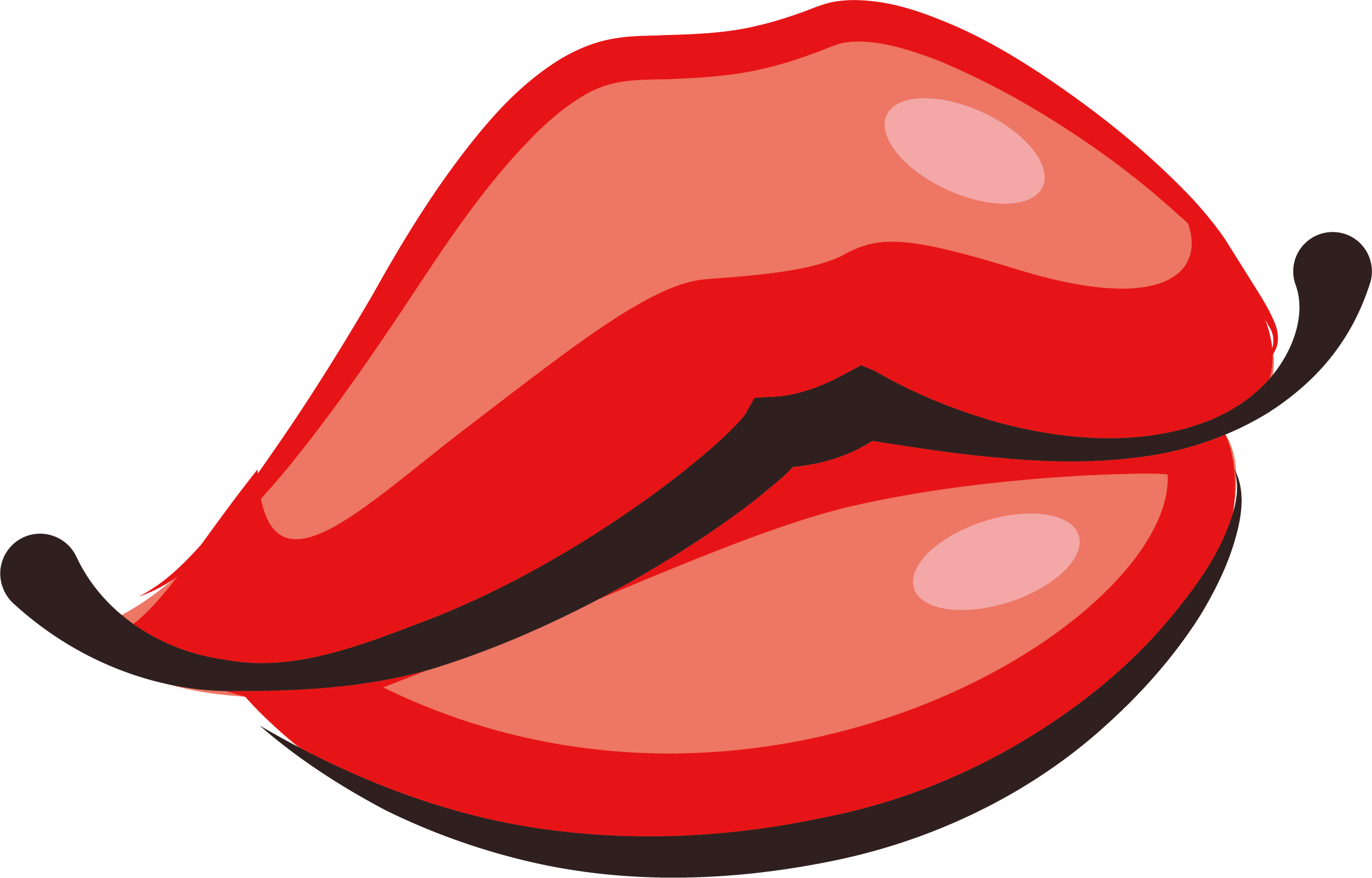 Kiss cartoon lip clip. Orange clipart lips