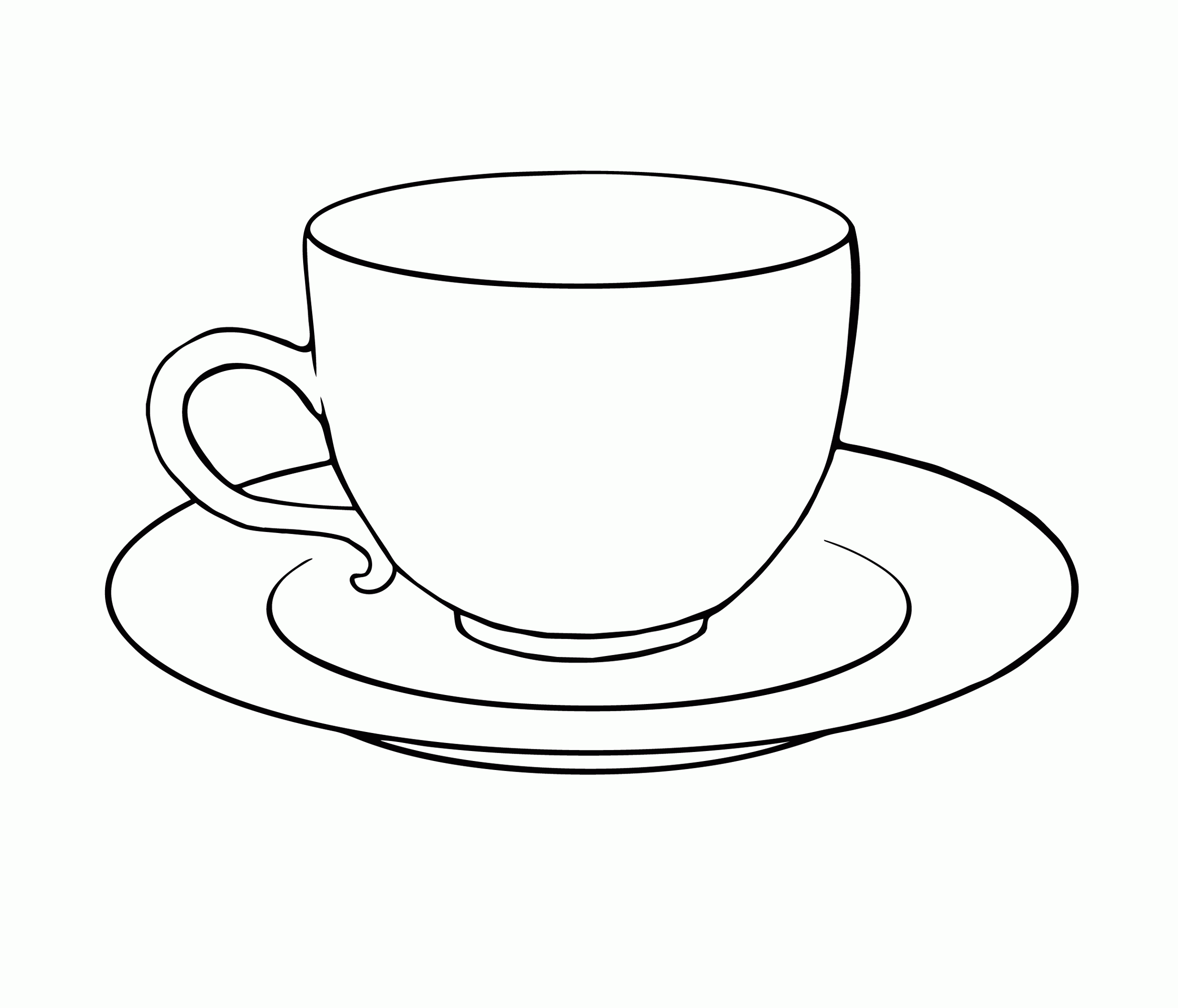 Clipart cup clip art. Tea colouring page free