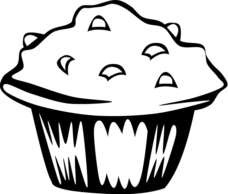 Free printable cupcake coloring. Cup clipart colouring page