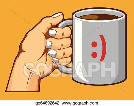 mug clipart hand holding