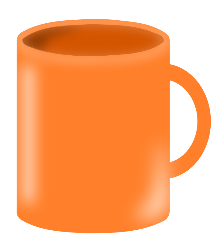Clipart cup orange cup. Mug medium image png