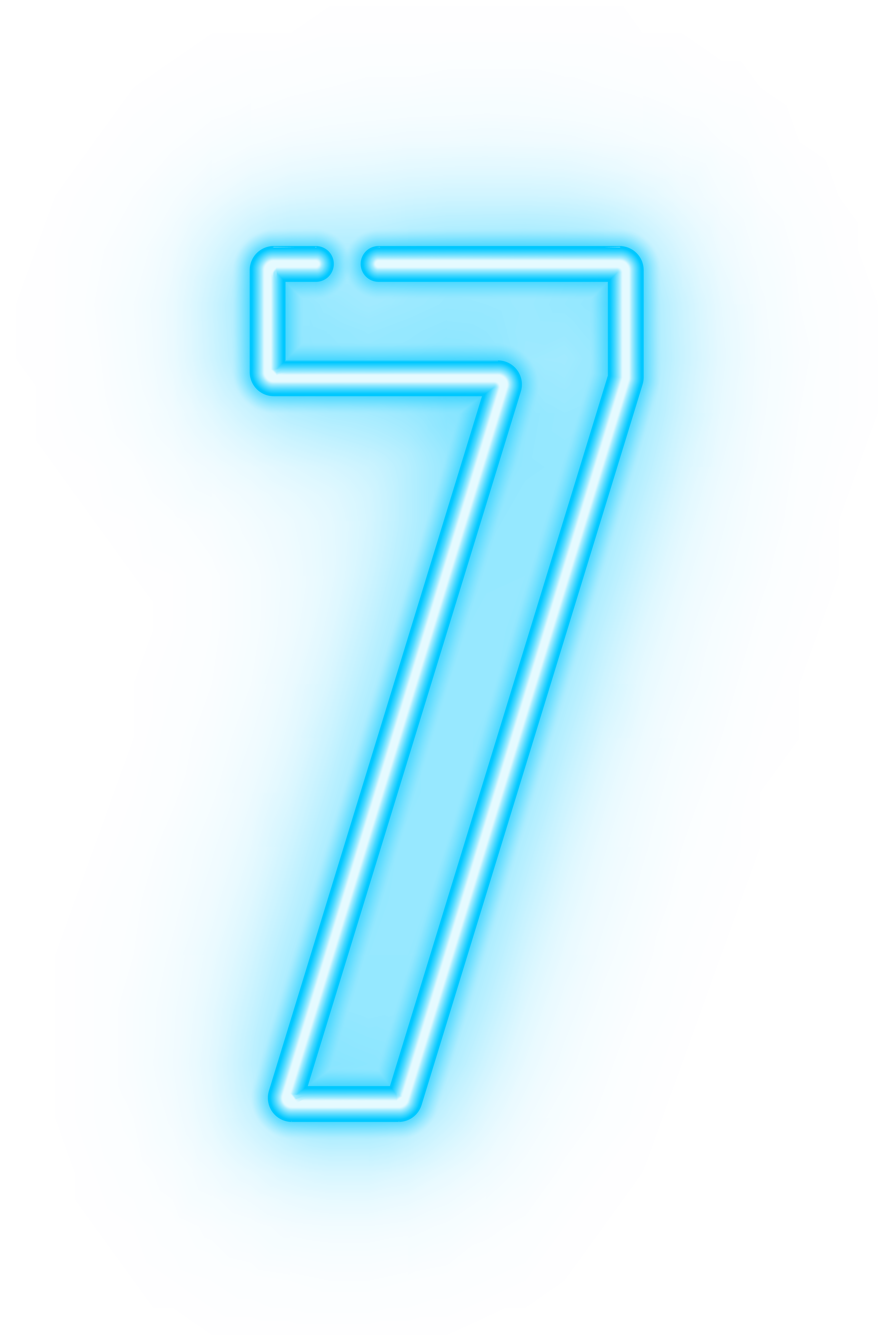 Clipart cup seven. Neon number transparent clip