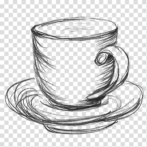 Clipart cup sketch. Coffee teacup drawing tea