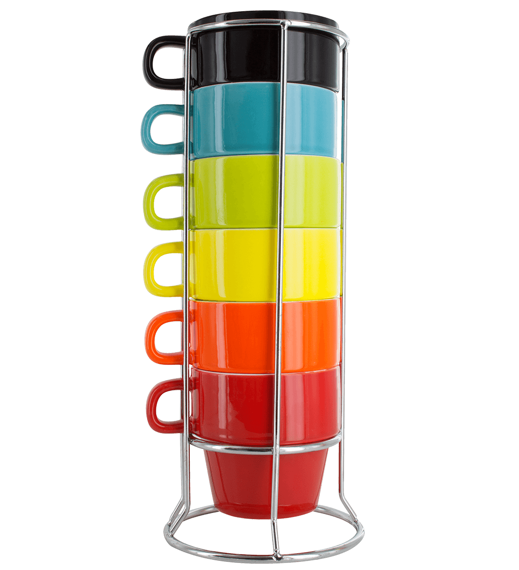 Coffee tea pylones cappuci. Clipart cup stacking