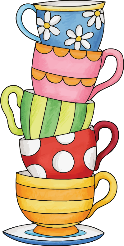 Clipart cup stacking. Teacup stack wwwfuryuteisakuranejp