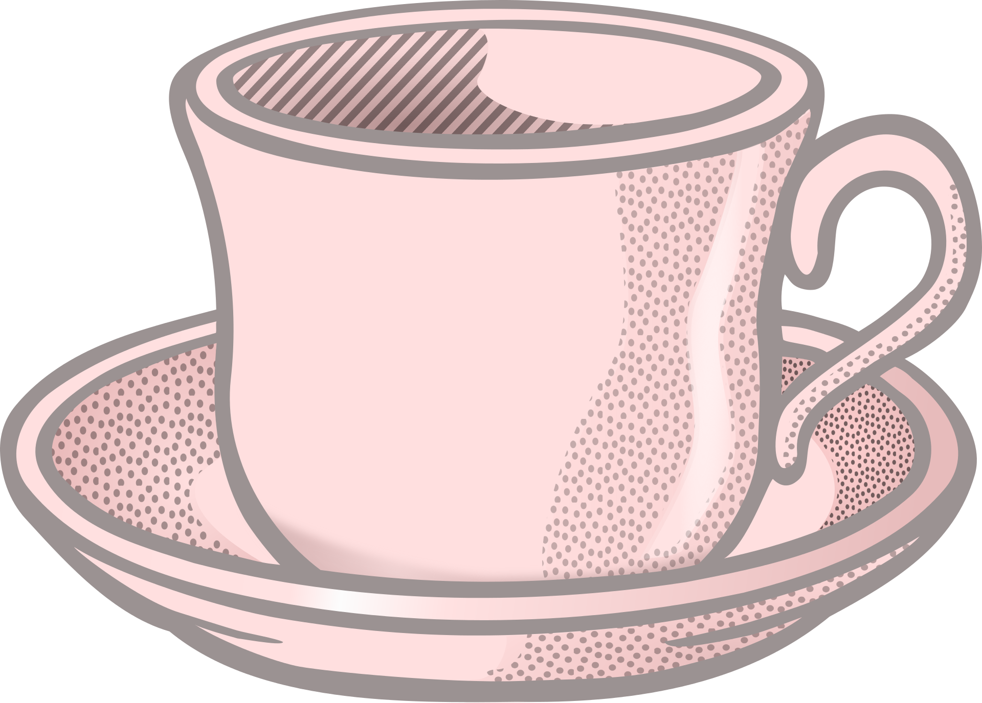 pink clipart teapot