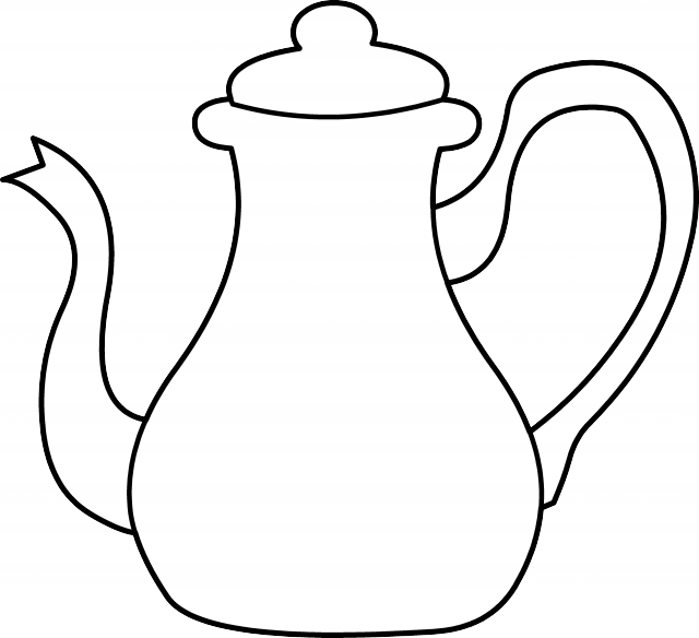 purple clipart teapot