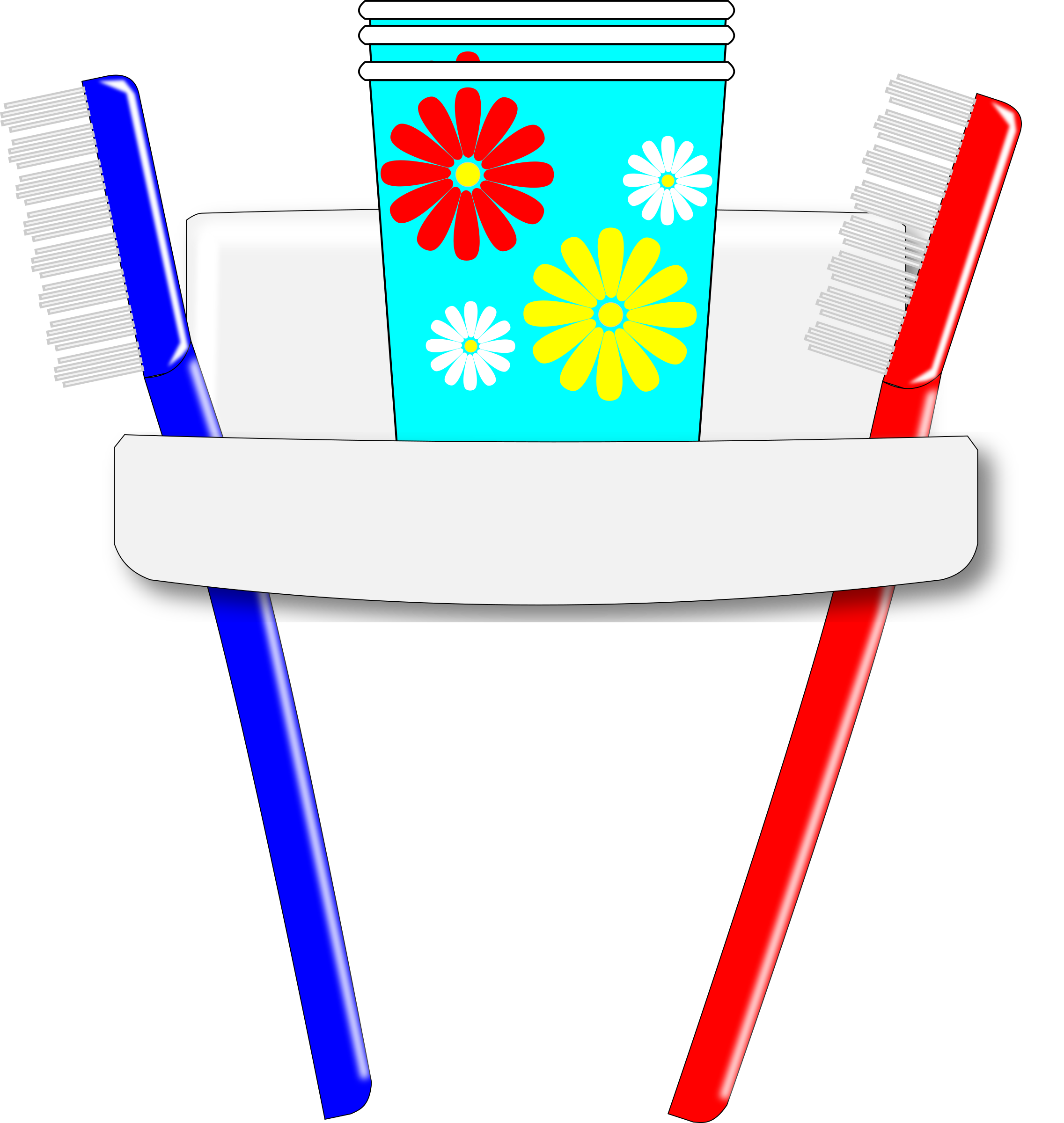 clipart cup toothbrush