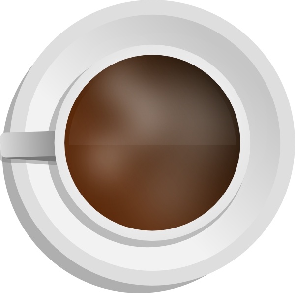 Mokush realistic coffee clip. Cup clipart top view