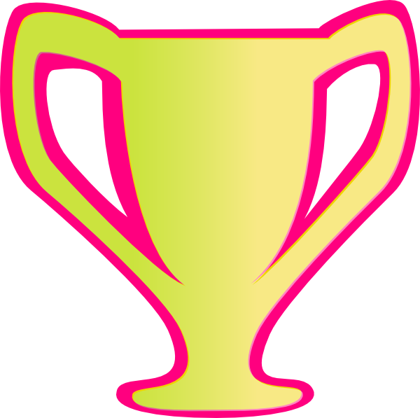 Pink clipart trophy. Clip art at clker