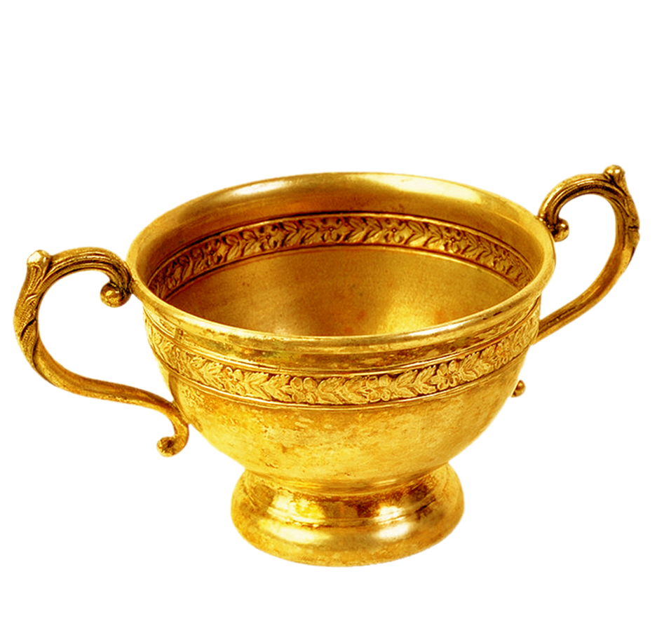 Золотая чаша 1. Золотая чаша. Чаша без фона. Чаша из золота. Старинная посуда из золота.
