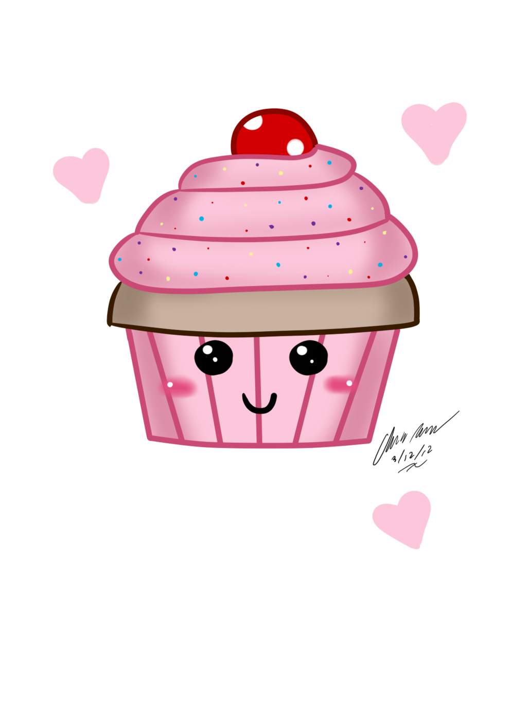 Clipart cupcake adorable. Cute drawing at getdrawings