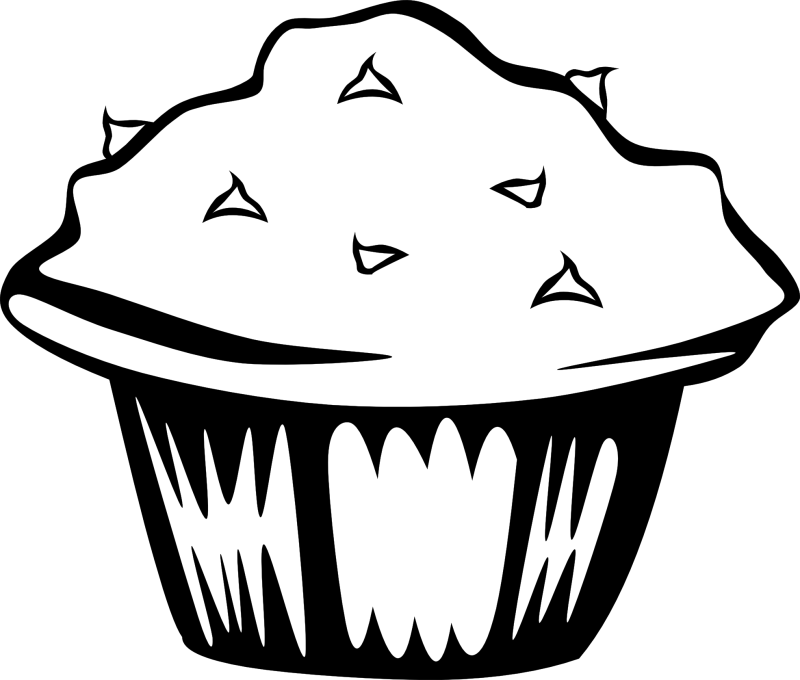 Black and white hubpicture. Cupcake clipart chalkboard