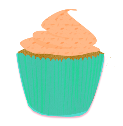 cupcake clipart teal