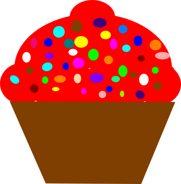 Clip art at clker. Cupcakes clipart brown cupcake
