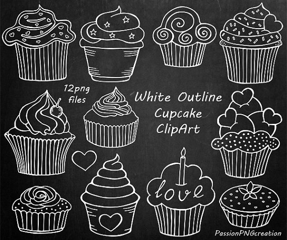 Pin by etsy on. Clipart cupcake chalkboard