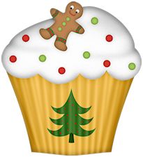 clipart cupcake christmas