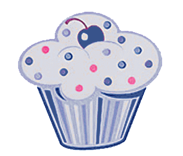 clipart cupcake coloured