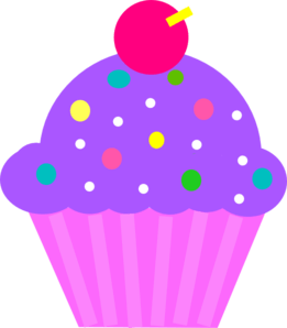 clipart cupcake coloured