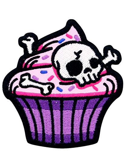 Amazon com patch clothing. Clipart cupcake creepy